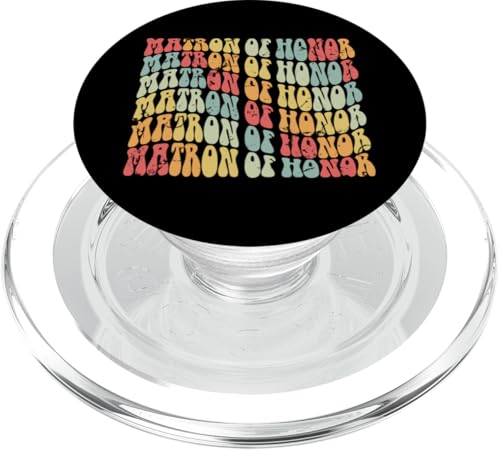 Matron of Honor Retro Hochzeit Braut Junggesellinnenabschied PopSockets PopGrip für MagSafe Matron of Honor Retro Hochzeit Braut Junggesellinnenabschied PopSockets PopGrip für MagSafe von Matching Bachelorette Party Gifts by Art Like Wow