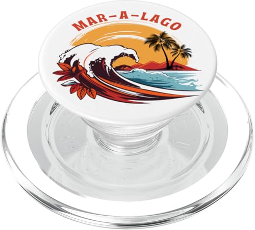 Retro Sunset Mar-a-Lago Florida Sommer Surfen PopSockets PopGrip für MagSafe von Matching Family Beach Vacations Surf