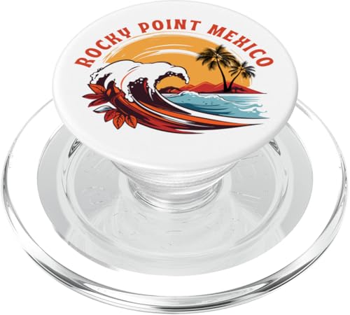 Retro Sunset Rocky Point Mexiko Sommer Surfen PopSockets PopGrip für MagSafe von Matching Family Beach Vacations Surf
