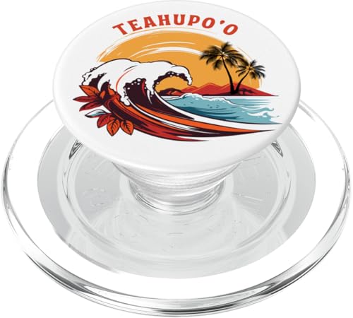 Retro Sunset Teahupo'o Sommer Surfen PopSockets PopGrip für MagSafe von Matching Family Beach Vacations Surf