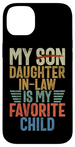 Meine Schwiegertochter ist mein Lieblingskind, der im Retro-Stil ersetzt wurde Hülle für iPhone 14 Plus von Matching Family Daughter In Law Father Mother Tee