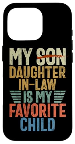 Meine Schwiegertochter ist mein Lieblingskind, der im Retro-Stil ersetzt wurde Hülle für iPhone 16 Pro Meine Schwiegertochter ist mein Lieblingskind, der im Retro-Stil ersetzt wurde Hülle für iPhone 16 Pro von Matching Family Daughter In Law Father Mother Tee