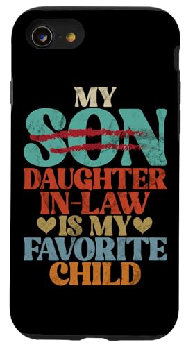 Meine Schwiegertochter ist mein Lieblingskind, der im Retro-Stil ersetzt wurde Hülle für iPhone SE (2020) / 7 / 8 von Matching Family Daughter In Law Father Mother Tee
