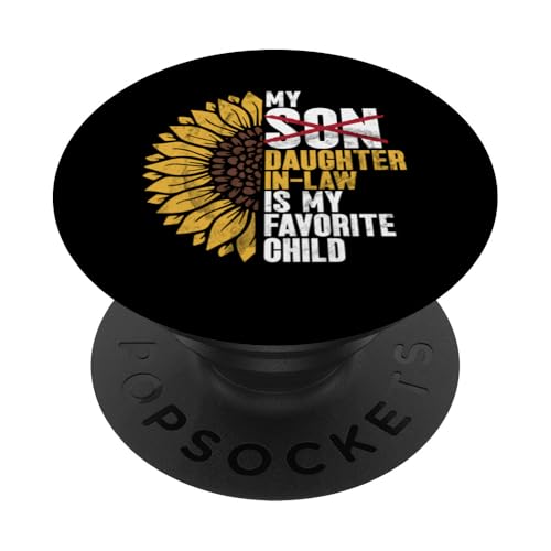 Meine Schwiegertochter ist mein Lieblingskind, der im Retro-Stil ersetzt wurde PopSockets Klebender PopGrip Meine Schwiegertochter ist mein Lieblingskind, der im Retro-Stil ersetzt wurde PopSockets Klebender PopGrip von Matching Family Daughter In Law Father Mother Tee