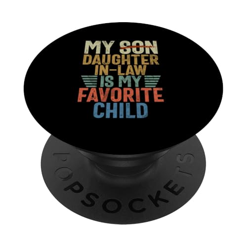 Meine Schwiegertochter ist mein Lieblingskind, der im Retro-Stil ersetzt wurde PopSockets Klebender PopGrip Meine Schwiegertochter ist mein Lieblingskind, der im Retro-Stil ersetzt wurde PopSockets Klebender PopGrip von Matching Family Daughter In Law Father Mother Tee