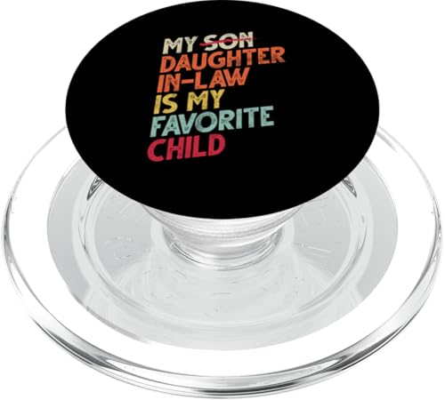Meine Schwiegertochter ist mein Lieblingskind, der im Retro-Stil ersetzt wurde PopSockets PopGrip für MagSafe Meine Schwiegertochter ist mein Lieblingskind, der im Retro-Stil ersetzt wurde PopSockets PopGrip für MagSafe von Matching Family Daughter In Law Father Mother Tee