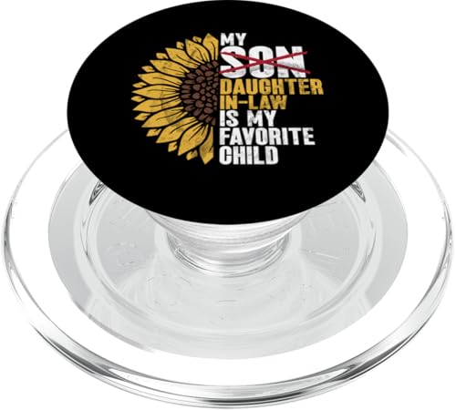 Meine Schwiegertochter ist mein Lieblingskind, der im Retro-Stil ersetzt wurde PopSockets PopGrip für MagSafe von Matching Family Daughter In Law Father Mother Tee