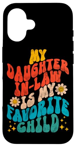 Meine Schwiegertochter ist mein Lieblingskind Retro Groovy Lustig Hülle für iPhone 16 Meine Schwiegertochter ist mein Lieblingskind Retro Groovy Lustig Hülle für iPhone 16 von Matching Family Daughter In Law Father Mother Tee