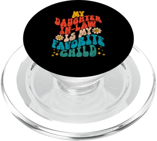 Meine Schwiegertochter ist mein Lieblingskind Retro Groovy Lustig PopSockets PopGrip für MagSafe Meine Schwiegertochter ist mein Lieblingskind Retro Groovy Lustig PopSockets PopGrip für MagSafe von Matching Family Daughter In Law Father Mother Tee
