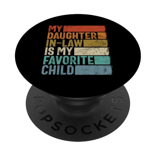 Meine Schwiegertochter ist mein Lieblingskind Retro-Schwiegermutter PopSockets Klebender PopGrip Meine Schwiegertochter ist mein Lieblingskind Retro-Schwiegermutter PopSockets Klebender PopGrip von Matching Family Daughter In Law Father Mother Tee