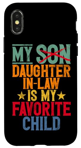 Meine Schwiegertochter ist mein Lieblingskind Vintage Replaced Son Hülle für iPhone X/XS Meine Schwiegertochter ist mein Lieblingskind Vintage Replaced Son Hülle für iPhone X/XS von Matching Family Daughter In Law Father Mother Tee