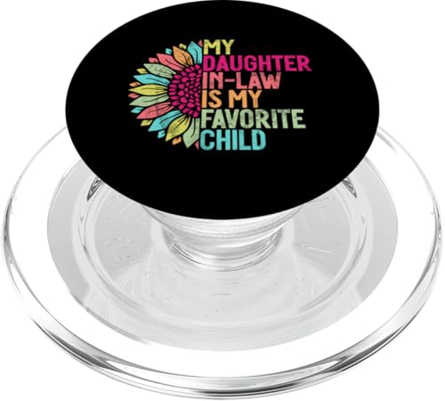 My Daughter In Law Is My Favorite Child Retro-Sonnenblume PopSockets PopGrip für MagSafe My Daughter In Law Is My Favorite Child Retro-Sonnenblume PopSockets PopGrip für MagSafe von Matching Family Daughter In Law Father Mother Tee
