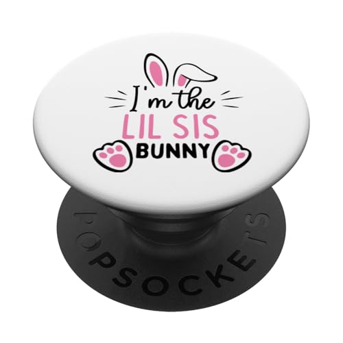 Ich bin der kleine Schwester-Hase, lustiger Osterhase, Mama, Mädchen, Mutter, Frau. PopSockets Klebender PopGrip von Matching Family & Friends Easter Shopp
