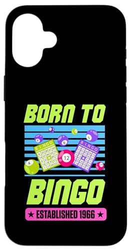Born To Bingo Established 1966 Retro Bingo Thema Geburtstag Hülle für iPhone 16 Plus Born To Bingo Established 1966 Retro Bingo Thema Geburtstag Hülle für iPhone 16 Plus von Matching Retro Bingo Squad Birthday Party Supplies