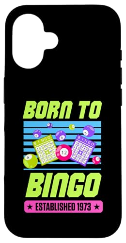 Born To Bingo Established 1973 Retro Bingo Thema Geburtstag Hülle für iPhone 16 Born To Bingo Established 1973 Retro Bingo Thema Geburtstag Hülle für iPhone 16 von Matching Retro Bingo Squad Birthday Party Supplies