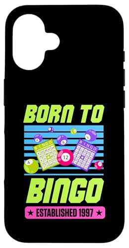 Born To Bingo wurde 1997 im Retro-Bingo-Thema gegründet, Geburtstag Hülle für iPhone 16 Born To Bingo wurde 1997 im Retro-Bingo-Thema gegründet, Geburtstag Hülle für iPhone 16 von Matching Retro Bingo Squad Birthday Party Supplies