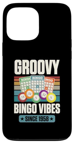 Groovy Bingo Vibes Seit 1958 Bingo Geburtstag Geburtsjahr Hülle für iPhone 13 Pro Max von Matching Retro Bingo Squad Birthday Party Supplies