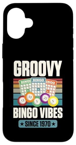 Groovy Bingo Vibes Seit 1970 Bingo Geburtstag Geburtsjahr Hülle für iPhone 16 Plus von Matching Retro Bingo Squad Birthday Party Supplies