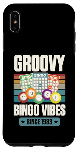 Groovy Bingo Vibes Seit 1983 Bingo Geburtstag Geburtsjahr Hülle für iPhone XS Max von Matching Retro Bingo Squad Birthday Party Supplies