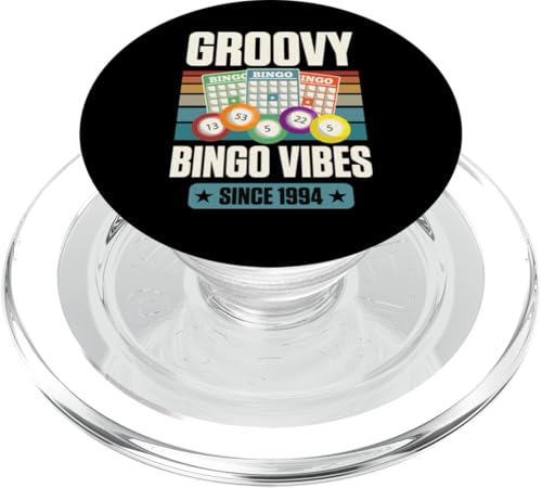 Groovy Bingo Vibes Seit 1994 Bingo Geburtstag Geburtsjahr PopSockets PopGrip für MagSafe Groovy Bingo Vibes Seit 1994 Bingo Geburtstag Geburtsjahr PopSockets PopGrip für MagSafe von Matching Retro Bingo Squad Birthday Party Supplies