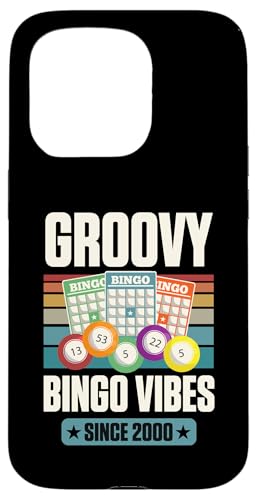 Groovy Bingo Vibes Seit 2000 Bingo Geburtstag Geburtsjahr Hülle für iPhone 15 Pro von Matching Retro Bingo Squad Birthday Party Supplies