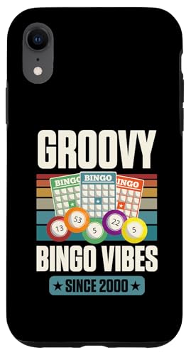 Groovy Bingo Vibes Seit 2000 Bingo Geburtstag Geburtsjahr Hülle für iPhone XR von Matching Retro Bingo Squad Birthday Party Supplies