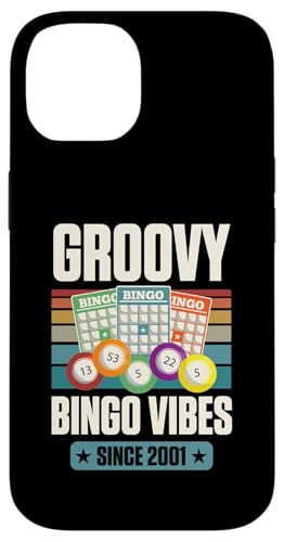 Groovy Bingo Vibes Seit 2001 Bingo Geburtstag Geburtsjahr Hülle für iPhone 14 von Matching Retro Bingo Squad Birthday Party Supplies