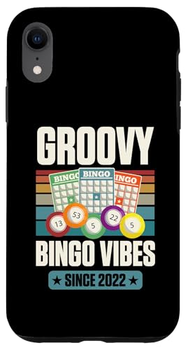 Groovy Bingo Vibes Seit 2022 Bingo Geburtstag Geburtsjahr Hülle für iPhone XR von Matching Retro Bingo Squad Birthday Party Supplies
