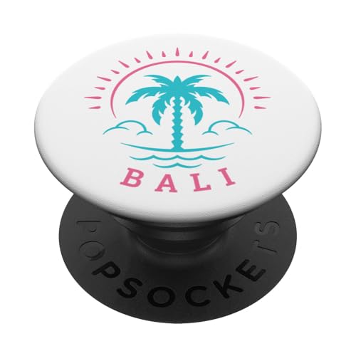 Retro Bali Sommer Strand Urlaub PopSockets Klebender PopGrip Retro Bali Sommer Strand Urlaub PopSockets Klebender PopGrip von Matching Trip Palm Trees and Sunsets