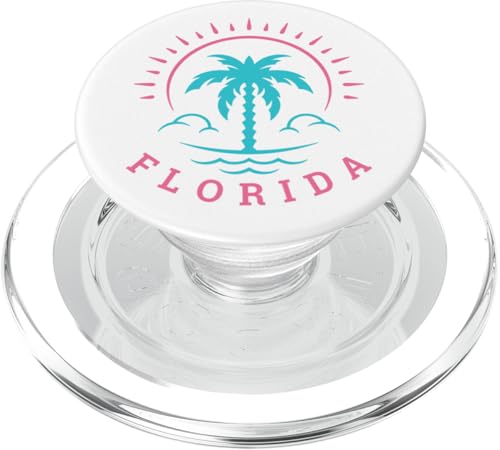 Retro Florida Sommer Strand Urlaub PopSockets PopGrip für MagSafe von Matching Trip Palm Trees and Sunsets