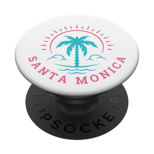Retro Santa Monica California Sommer Strand Urlaub PopSockets Klebender PopGrip Retro Santa Monica California Sommer Strand Urlaub PopSockets Klebender PopGrip von Matching Trip Palm Trees and Sunsets