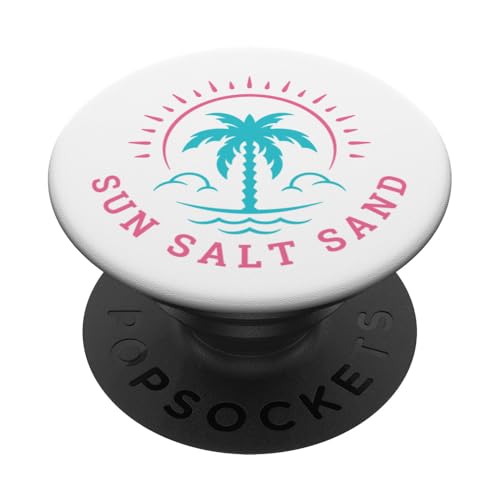 Retro Sonnensalz Sand Sommer Strand Urlaub PopSockets Klebender PopGrip Retro Sonnensalz Sand Sommer Strand Urlaub PopSockets Klebender PopGrip von Matching Trip Palm Trees and Sunsets