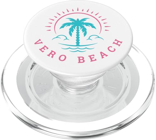 Retro Vero Beach Florida Sommer Strand Urlaub PopSockets PopGrip für MagSafe Retro Vero Beach Florida Sommer Strand Urlaub PopSockets PopGrip für MagSafe von Matching Trip Palm Trees and Sunsets