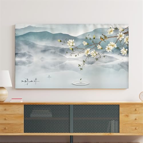 Mateju TV-Staubschutz, 22-75 Zoll TV-Abdeckung Staubschutzhülle, Klassischer Stil Hülle Bezug für Fernsehen Schutzhülle, Hängend/Desktop Universa weiche TV-Hülle (22 Zoll,Landschaft) von Mateju