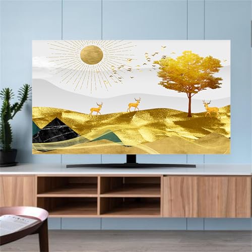 Mateju TV-Staubschutz, 32-85-Zol TV-Abdeckung Waschbar Staubschutzhülle, Hülle Bezug für Fernsehen Schutzhülle mit Landschaft Stil, Hängend/Desktop Universa Weiche TV-Hülle (85 Zoll,Wüste) von Mateju