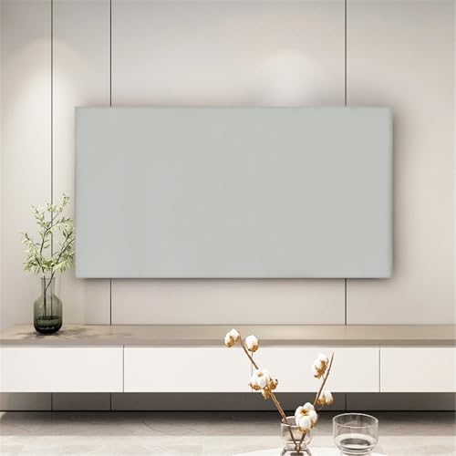 Mateju TV-Staubschutz, 32-85 Zoll TV-Abdeckung Staubschutzhülle, Hülle Bezug für Fernsehen Schutzhülle mit Einfarbig Nordic, Hängend/Desktop Universa weiche TV-Hülle (46–55Zoll,Grau) von Mateju