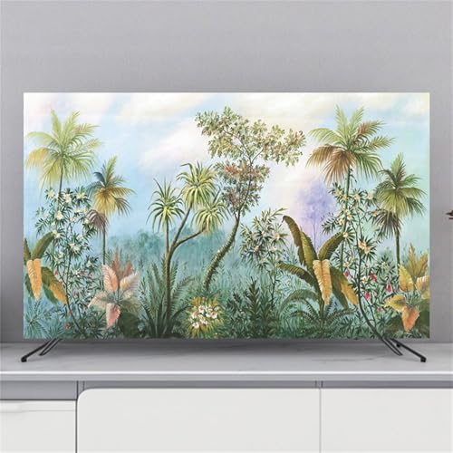 Mateju Weltlandschaft TV-Staubschutz, 32-85-Zol TV-Abdeckung Waschbar Staubschutzhülle, Hülle Bezug für Fernsehen Schutzhülle, Hängend/Desktop Universa Weiche TV-Hülle (40-43 Zoll,Wald) von Mateju