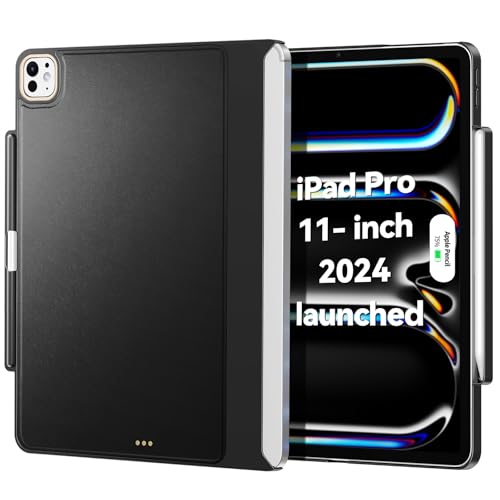 Magic-Keyboard Kompatibel Hülle für iPad Pro-11 Zoll M4 2024: Hülle mit Apple Pencil Halter für Smart MagicKeyboard Folio Slim Haltbarkeit, mit strapazierfähiger Lederoberfläche, (Tastatur nicht im Magic-Keyboard Kompatibel Hülle für iPad Pro-11 Zoll M4 2024: Hülle mit Apple Pencil Halter für Smart MagicKeyboard Folio Slim Haltbarkeit, mit strapazierfähiger Lederoberfläche, (Tastatur nicht im von Matekxy