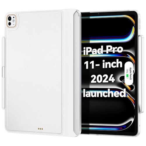 Magic-Keyboard kompatible Hülle für iPad Pro-11 Zoll M4 2024, Hülle mit Apple Pencil Halter für Smart MagicKeyboard Folio, schlanke Haltbarkeit, mit strapazierfähigem Leder, (Tastatur nicht im von Matekxy