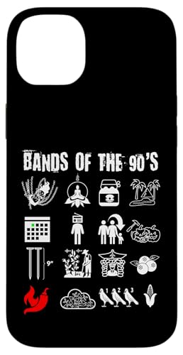 Lustige nerdige, ikonische Alternative Rock Bands der 90er, White Hülle für iPhone 14 Plus von MathWare