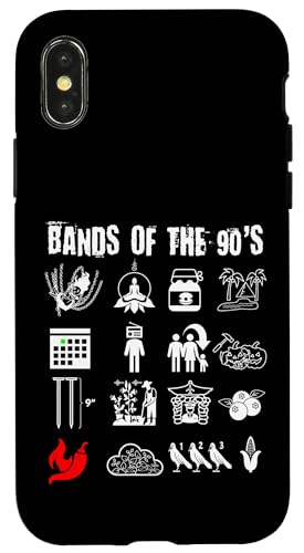 Lustige nerdige, ikonische Alternative Rock Bands der 90er, White Hülle für iPhone X/XS Lustige nerdige, ikonische Alternative Rock Bands der 90er, White Hülle für iPhone X/XS von MathWare