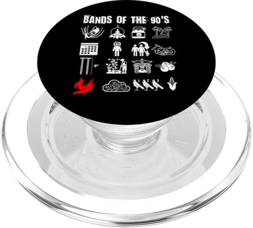 Lustige nerdige, ikonische Alternative Rock Bands der 90er, White PopSockets PopGrip für MagSafe Lustige nerdige, ikonische Alternative Rock Bands der 90er, White PopSockets PopGrip für MagSafe von MathWare