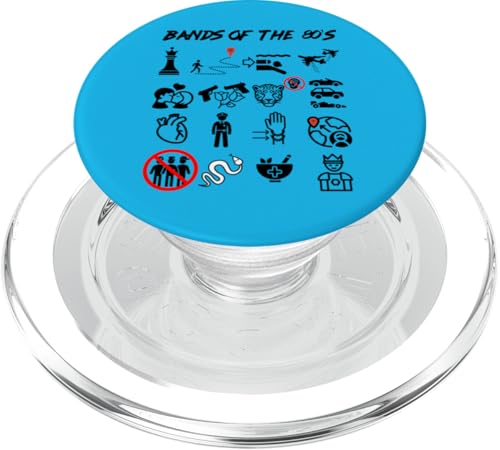 Lustige nerdige ikonische Pop-Rock-Bands der 80er Jahre Schwarz PopSockets PopGrip für MagSafe Lustige nerdige ikonische Pop-Rock-Bands der 80er Jahre Schwarz PopSockets PopGrip für MagSafe von MathWare