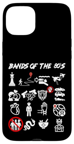 Lustige nerdige ikonische Pop-Rock-Bands der 80er White Hülle für iPhone 15 Plus Lustige nerdige ikonische Pop-Rock-Bands der 80er White Hülle für iPhone 15 Plus von MathWare