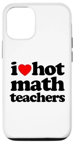Lustiges „I Heart Hot Math Teachers“, Retro-Design, Schwarz Hülle für iPhone 12/12 Pro Lustiges „I Heart Hot Math Teachers“, Retro-Design, Schwarz Hülle für iPhone 12/12 Pro von MathWare