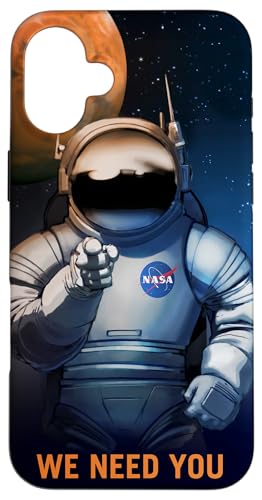 Nerdiger NASA-Marsastronaut Wir brauchen dich Lehrer für Weltraumwissenschaften Hülle für iPhone 16 Plus Nerdiger NASA-Marsastronaut Wir brauchen dich Lehrer für Weltraumwissenschaften Hülle für iPhone 16 Plus von MathWare