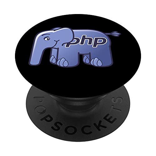 Nerdy PHP Elefant Computer Programmer Science Teacher PopSockets mit austauschbarem PopGrip von MathWare