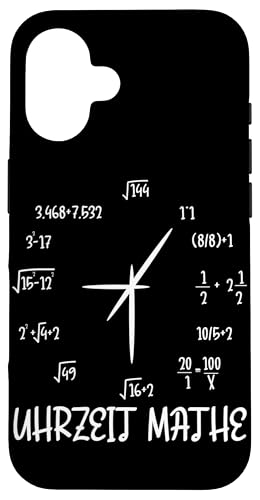 Uhrzeit Mathe Humor Mathematiker Enthusiast Mathelehrer Hülle für iPhone 16 Uhrzeit Mathe Humor Mathematiker Enthusiast Mathelehrer Hülle für iPhone 16 von Mathematik Professor Mathe Gleichungen Algebra
