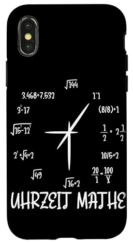 Uhrzeit Mathe Humor Mathematiker Enthusiast Mathelehrer Hülle für iPhone X/XS Uhrzeit Mathe Humor Mathematiker Enthusiast Mathelehrer Hülle für iPhone X/XS von Mathematik Professor Mathe Gleichungen Algebra