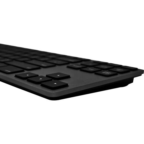 Matias Ergoguys – FK308PCLBB RGB hintergrundbeleuchtete Aluminium-Tastatur für PC – Schwarz – Kabelverbindung – USB 2.0 Typ A Schnittstelle – PC Windows – Schwarz von Matias